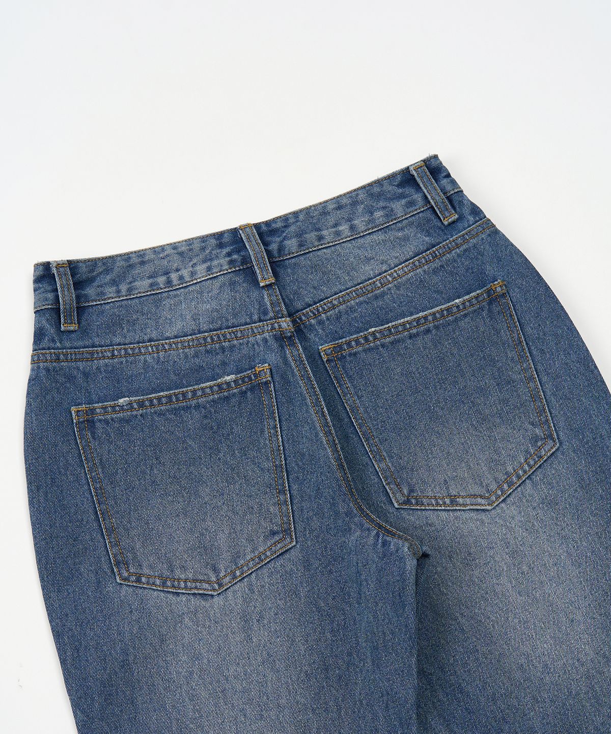 토피 우먼(TOFFEE WOMEN) W 레트로 로우라이즈 부츠컷 데님  (BLUE)