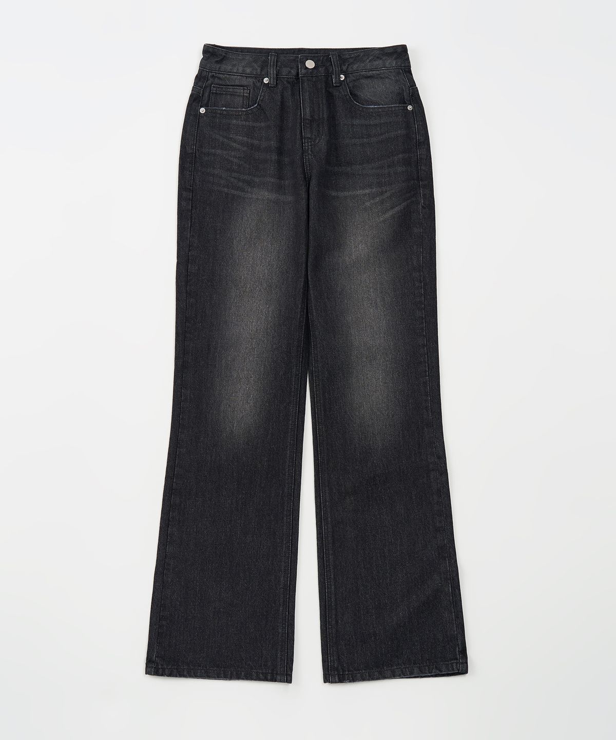 토피 우먼(TOFFEE WOMEN) W 레트로 로우라이즈 부츠컷 데님  (BLACK)