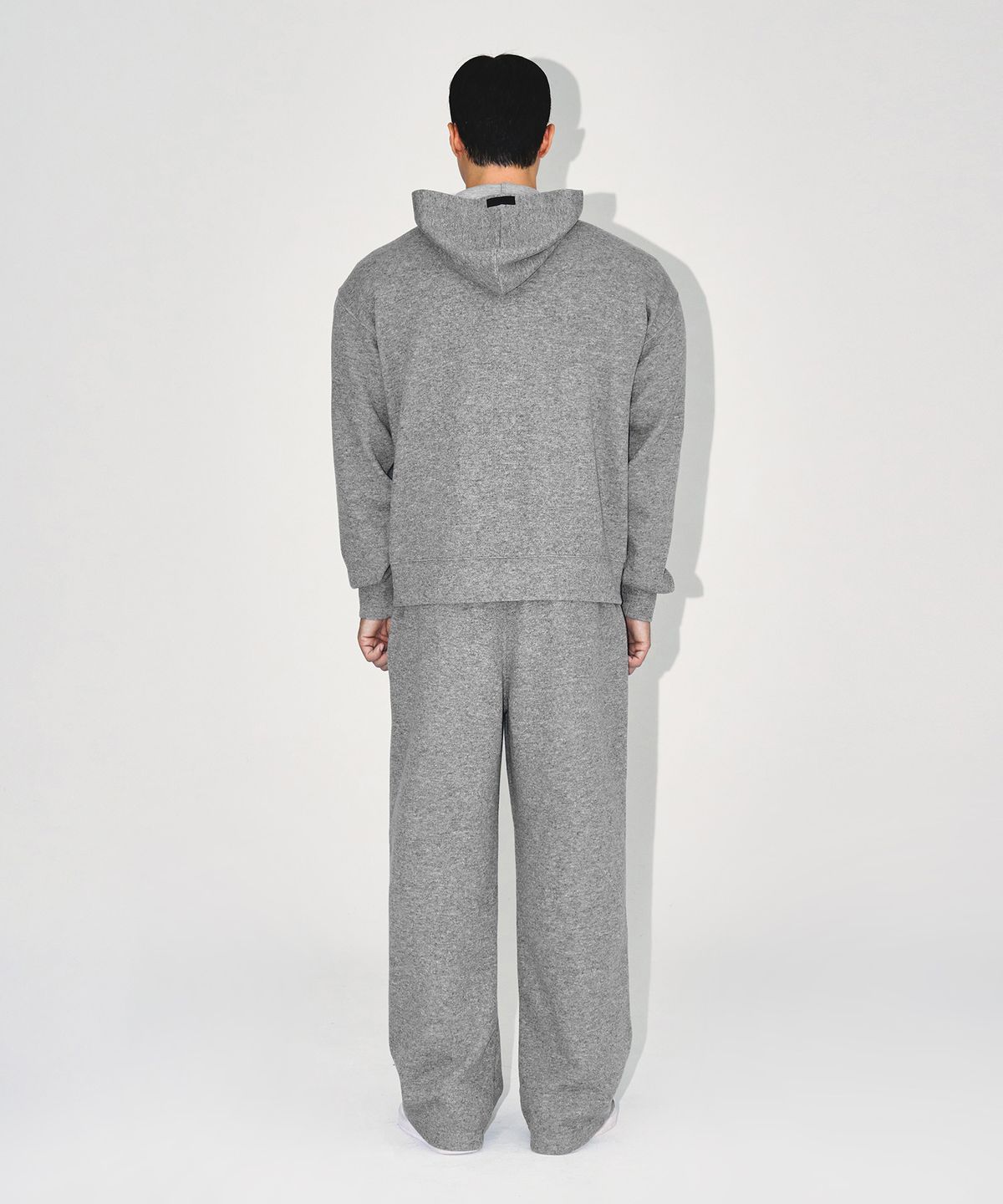 본투윈(BORN TO WIN) KNIT LIKE WIDE PANTS [MELANGE GREY]