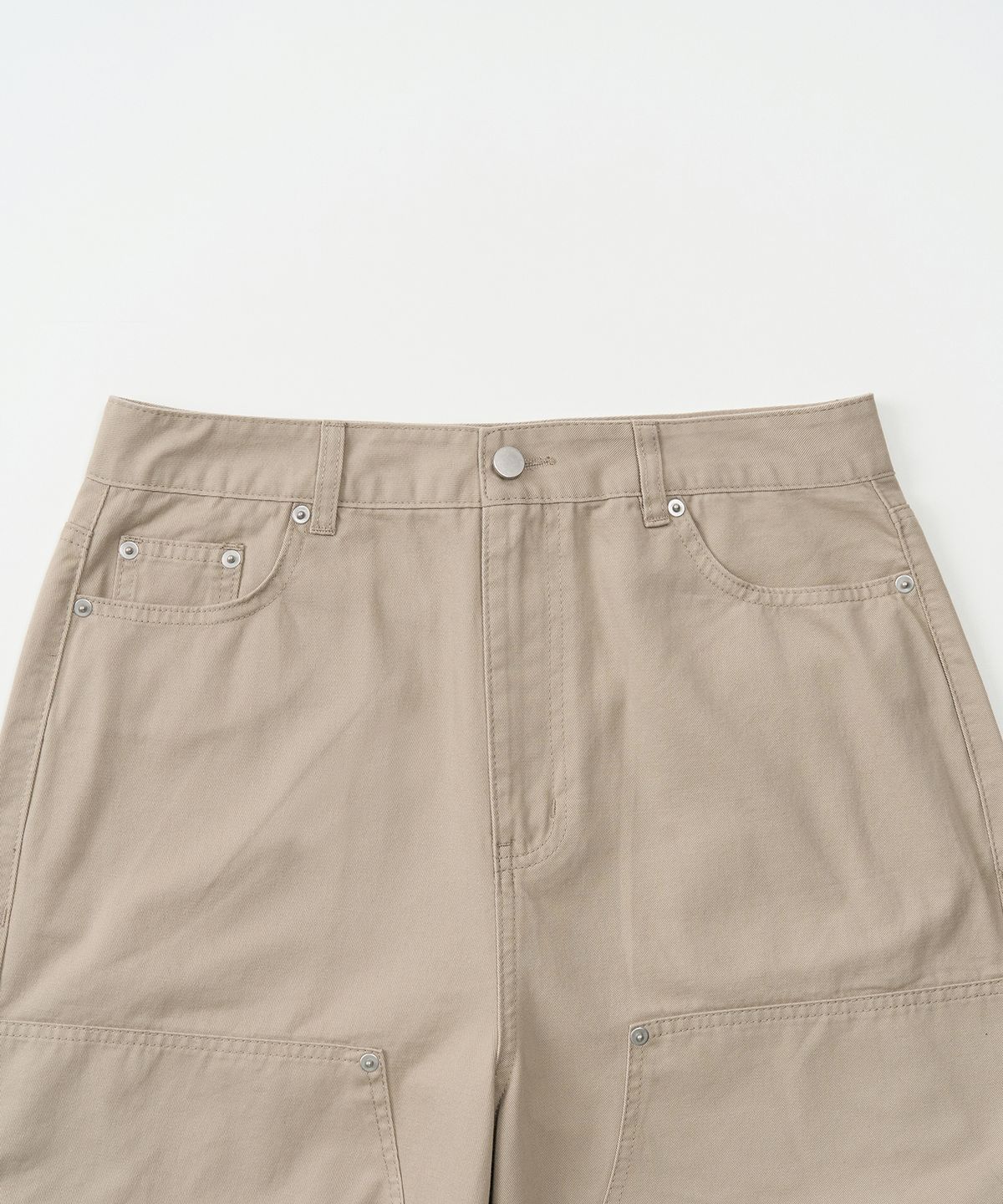 토피 우먼(TOFFEE WOMEN) W 더블니 턱 와이드 팬츠 (BEIGE)