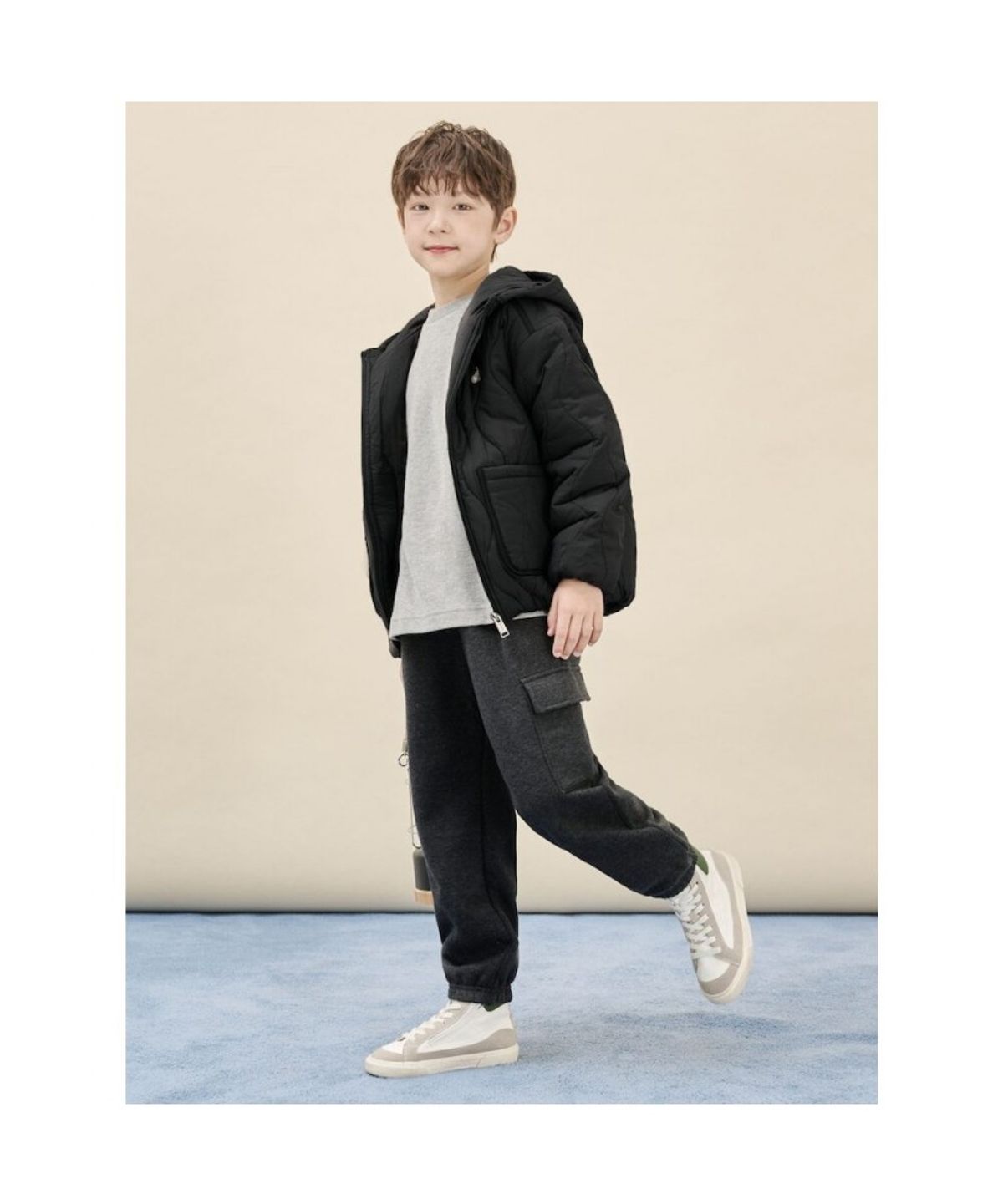 빈폴 키즈(BEANPOLE KIDS) 항아리 퀼팅 후드 패딩 점퍼  블랙 (BI5938U045) (BI5938U045)