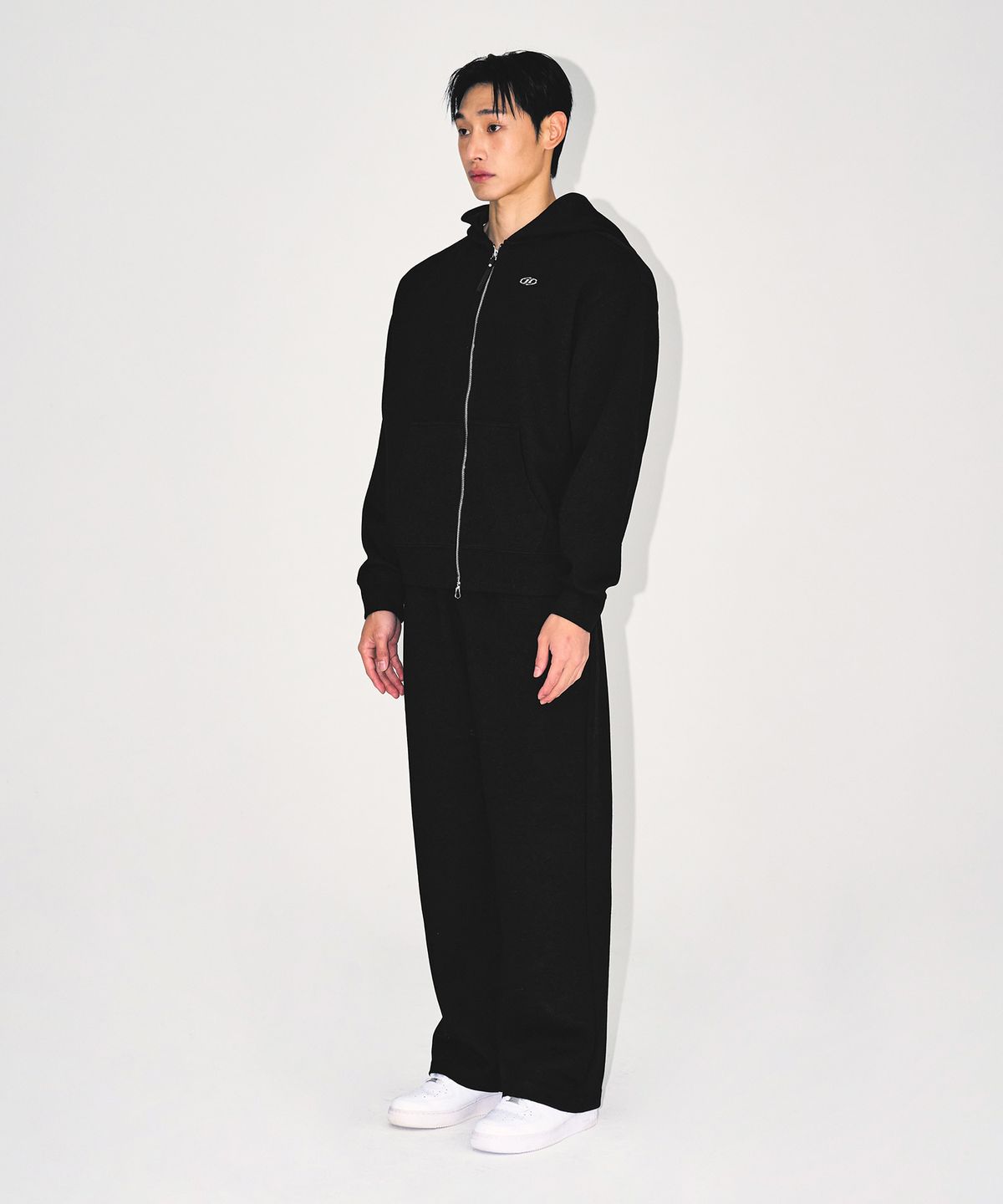 본투윈(BORN TO WIN) KNIT LIKE HOODIE ZIP UP [BLACK]