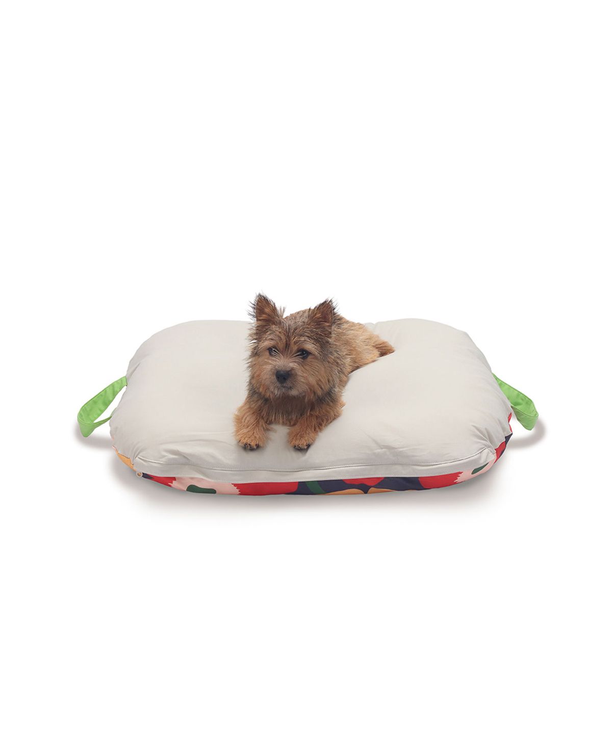 몽슈슈(MONCHOUCHOU) Big Flower Round Cushion Navy