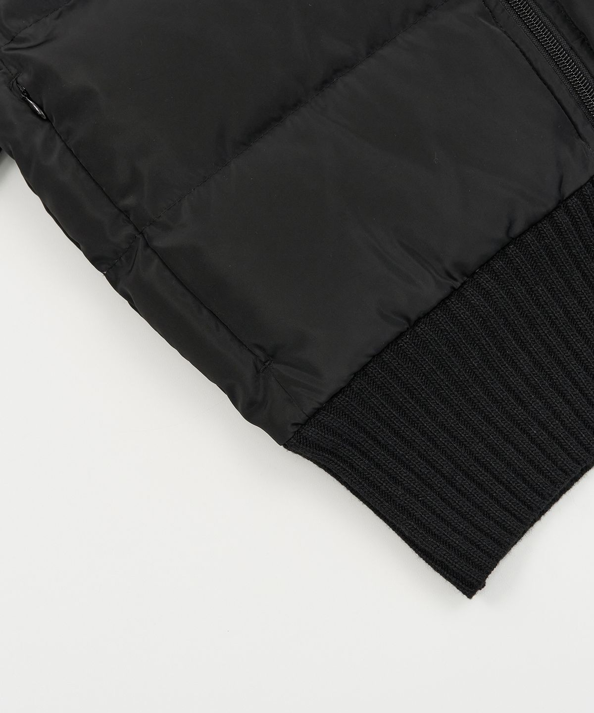 토피 우먼(TOFFEE WOMEN) W 니티드 슬리브 패디드 자켓 (BLACK)