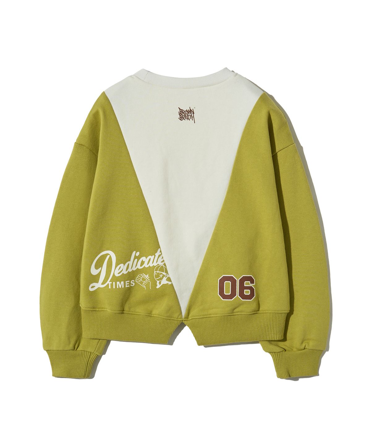 브라운브레스 키즈(BROWNBREATH KIDS) KIDS GIRL V CREWNECK - LIME