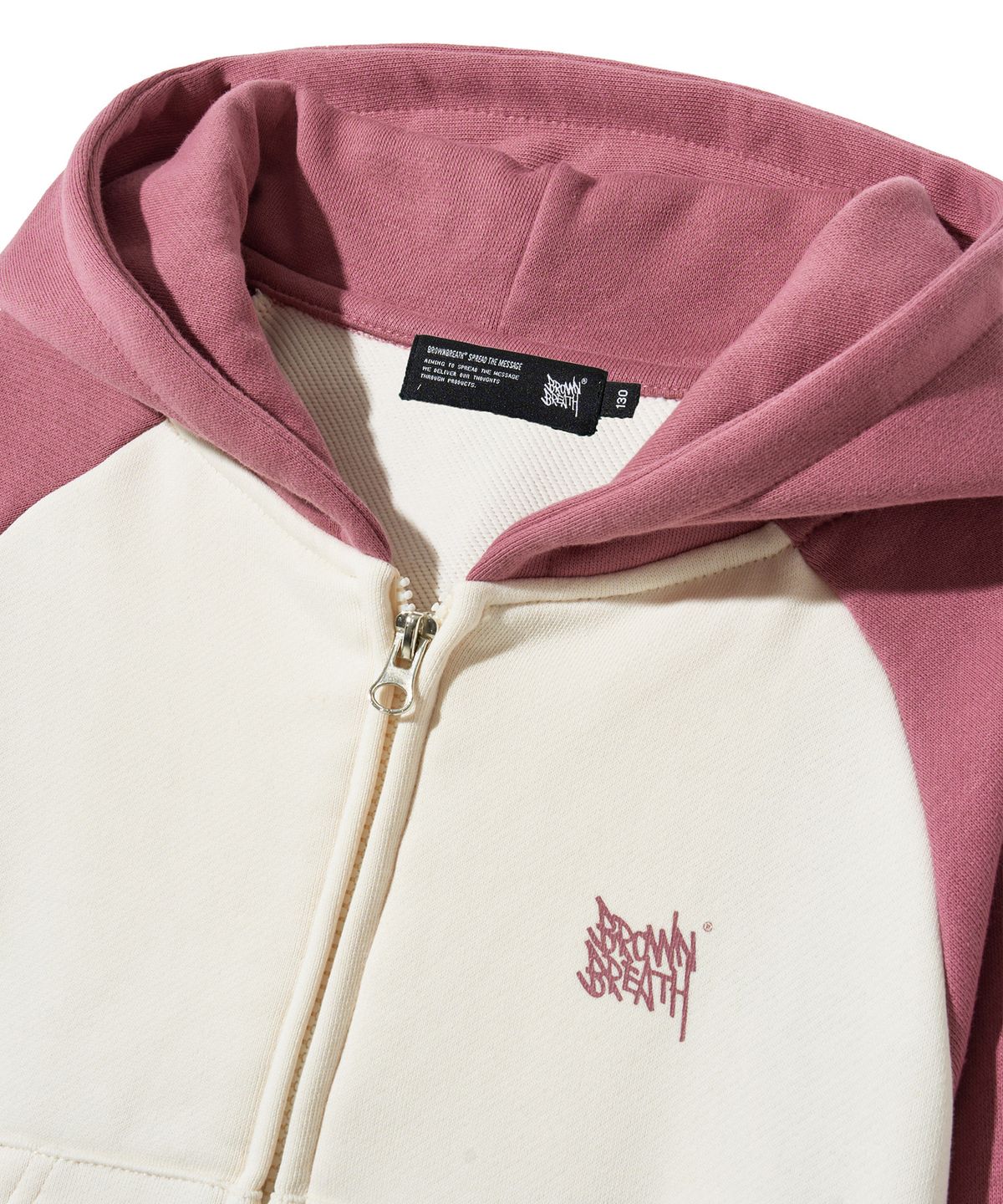 브라운브레스 키즈(BROWNBREATH KIDS) KIDS GIRL BB HOOD ZIP UP - INDY PINK