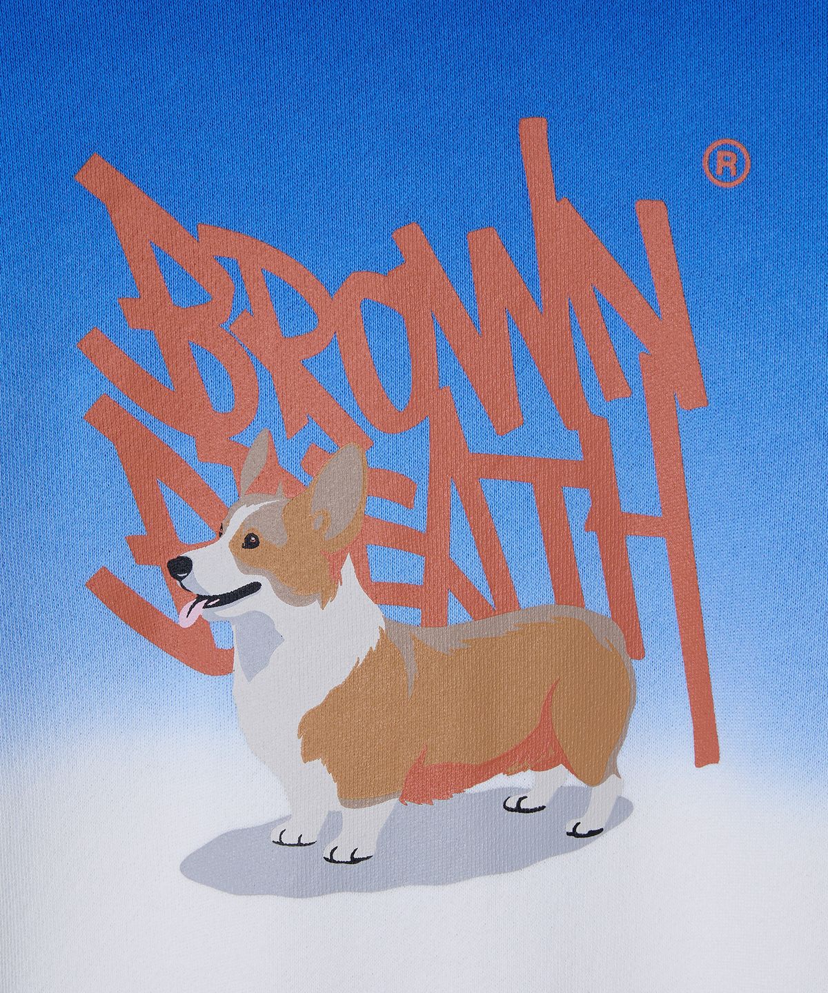브라운브레스 키즈(BROWNBREATH KIDS) KIDS PIGMENT WAITING TAG CREWNECK - BLUE