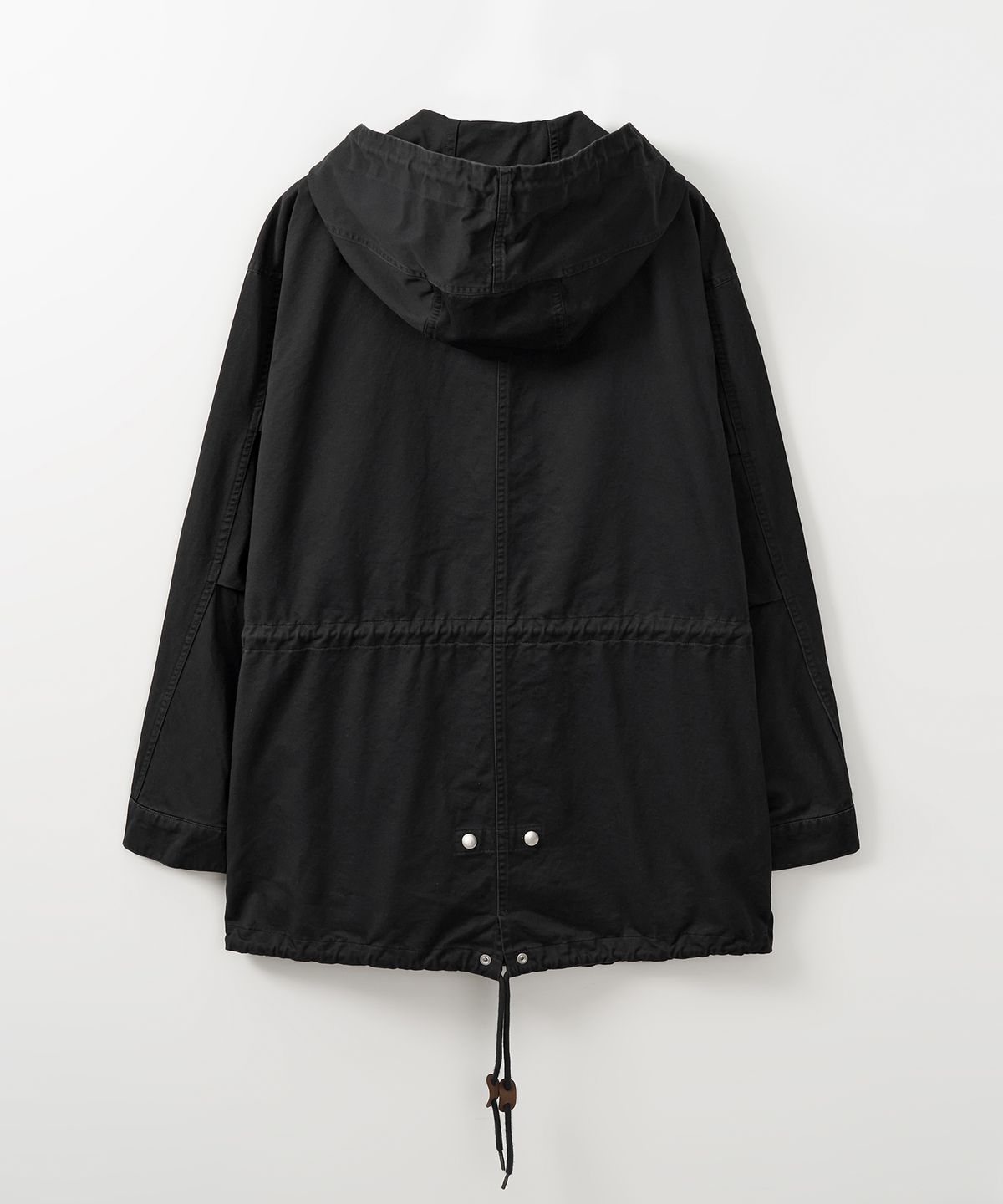 토피 우먼(TOFFEE WOMEN) W 워시드 M65 후드 피쉬테일 (BLACK)
