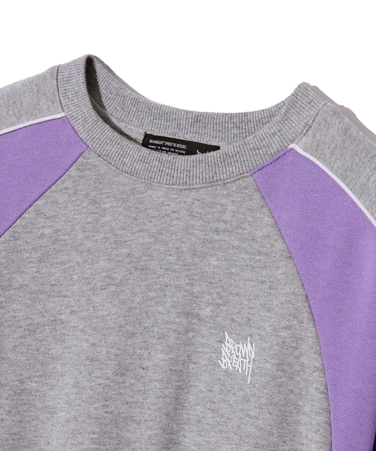 브라운브레스 키즈(BROWNBREATH KIDS) KIDS TAG COLOR BLOCK CREWNECK - M/GREY
