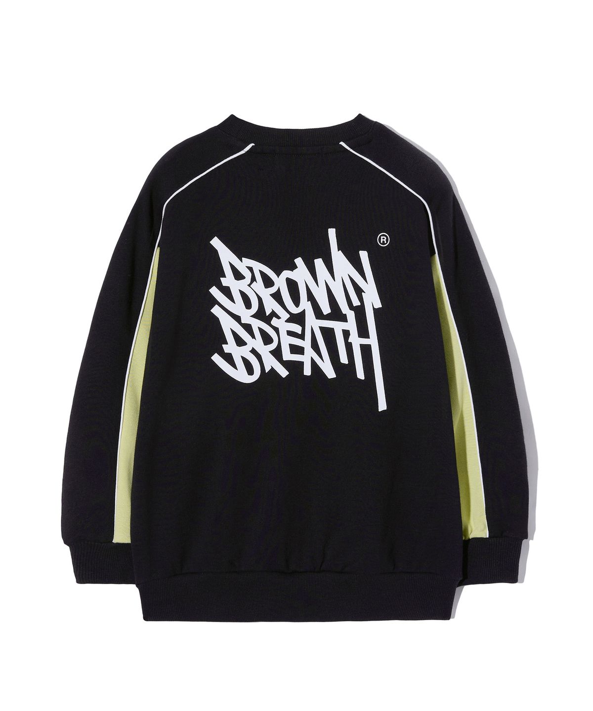 브라운브레스 키즈(BROWNBREATH KIDS) KIDS TAG COLOR BLOCK CREWNECK - BLACK