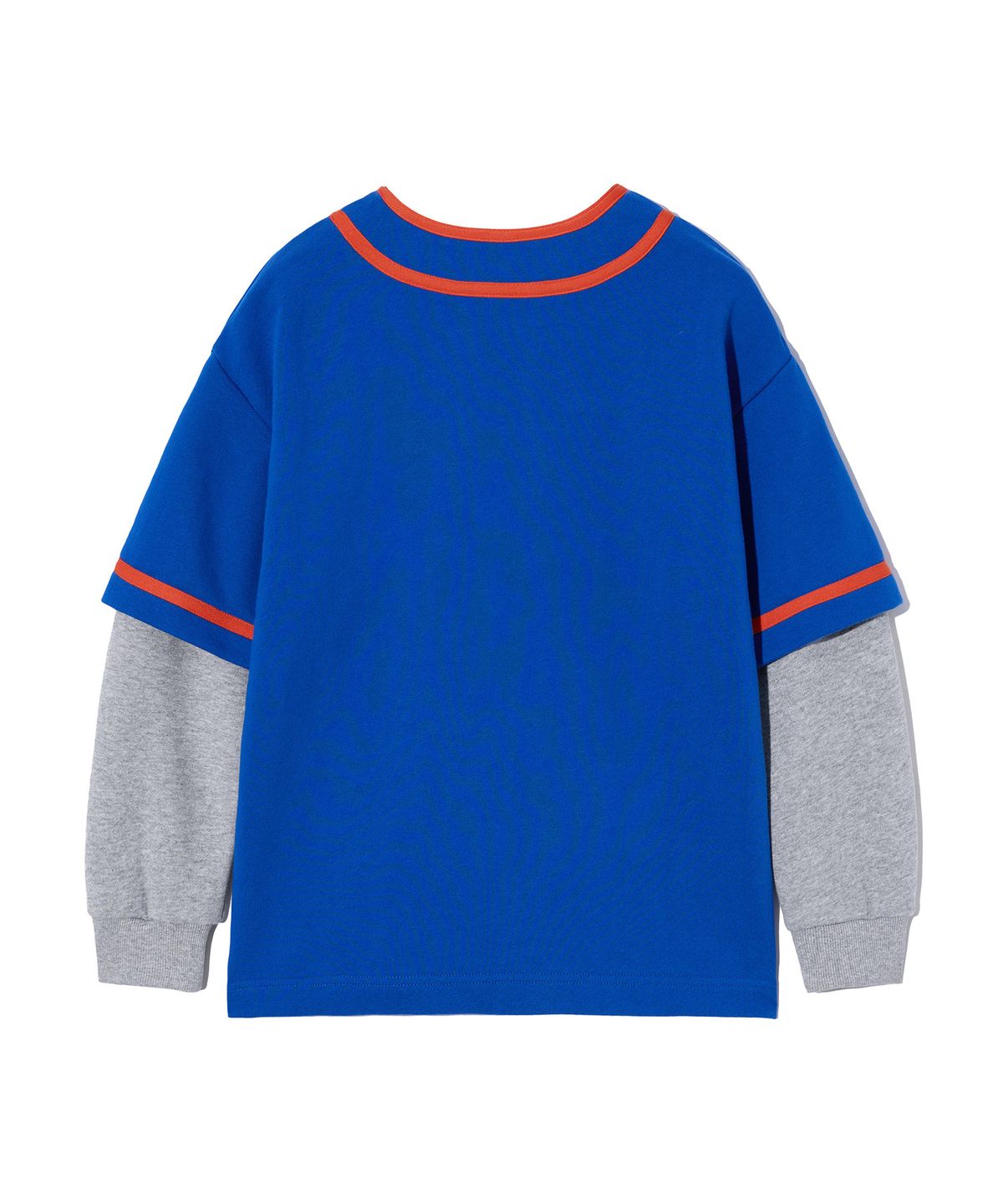 브라운브레스 키즈(BROWNBREATH KIDS) KIDS BASEBALL LAYERED CREWNECK - BLUE