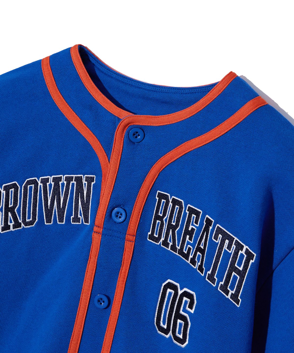 브라운브레스 키즈(BROWNBREATH KIDS) KIDS BASEBALL LAYERED CREWNECK - BLUE