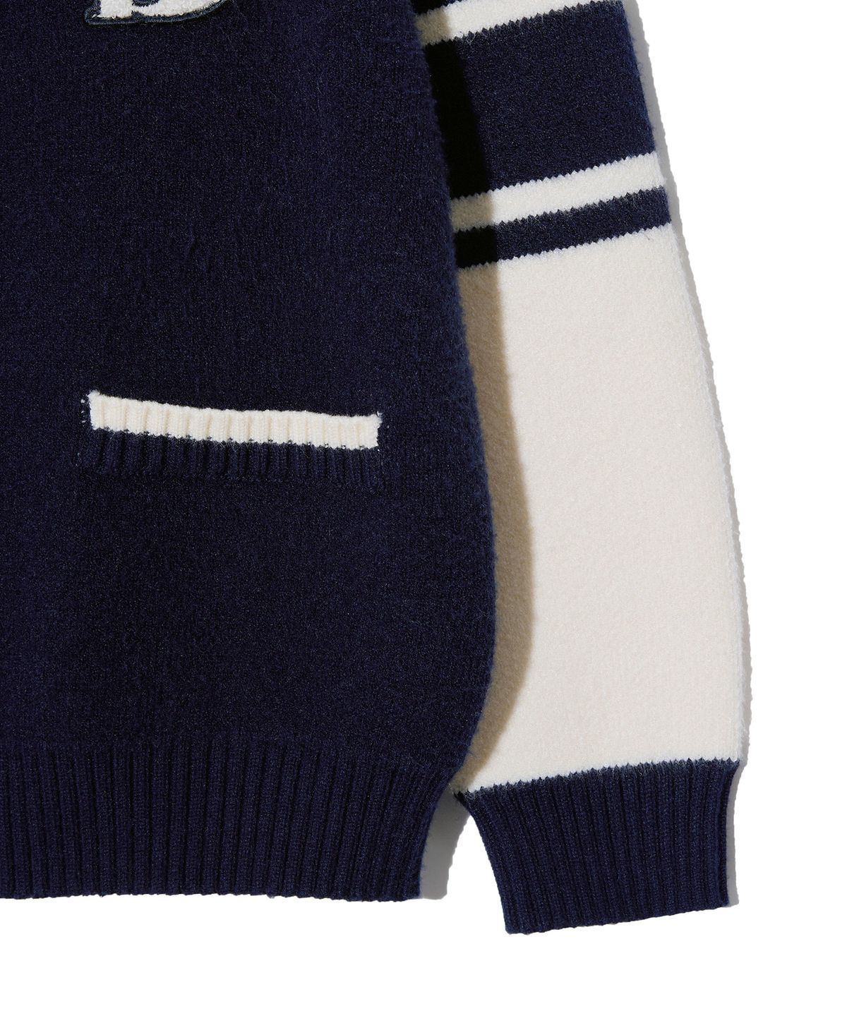 브라운브레스 키즈(BROWNBREATH KIDS) KIDS BASEBALL KNIT ZIP UP - NAVY
