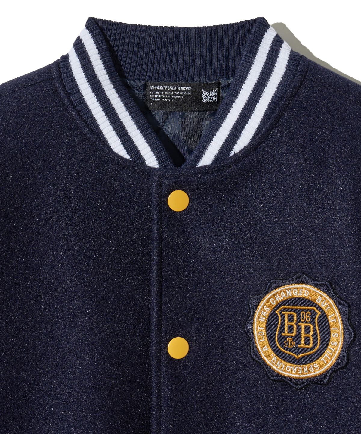 브라운브레스 키즈(BROWNBREATH KIDS) KIDS BB PATCHES VARSITY JACKET - NAVY