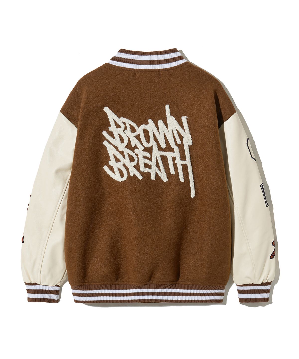 브라운브레스 키즈(BROWNBREATH KIDS) KIDS BB PATCHES VARSITY JACKET - BROWN