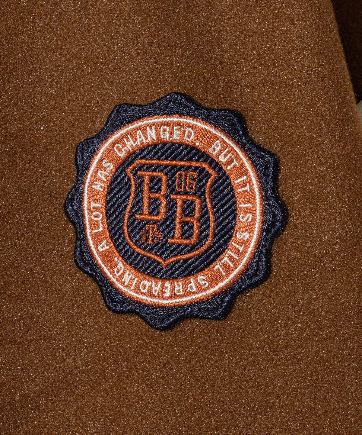 브라운브레스 키즈(BROWNBREATH KIDS) KIDS BB PATCHES VARSITY JACKET - BROWN