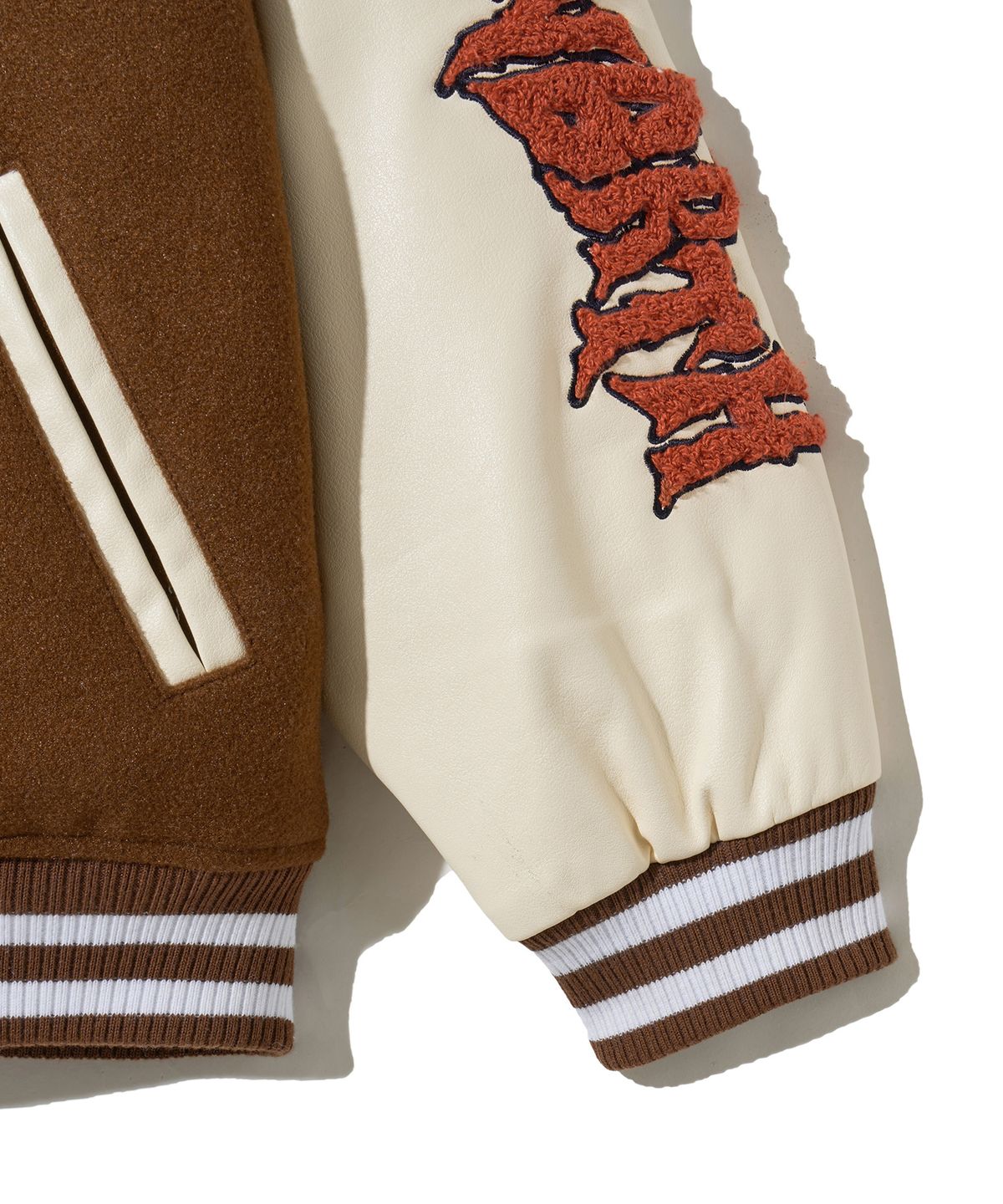 브라운브레스 키즈(BROWNBREATH KIDS) KIDS BB PATCHES VARSITY JACKET - BROWN