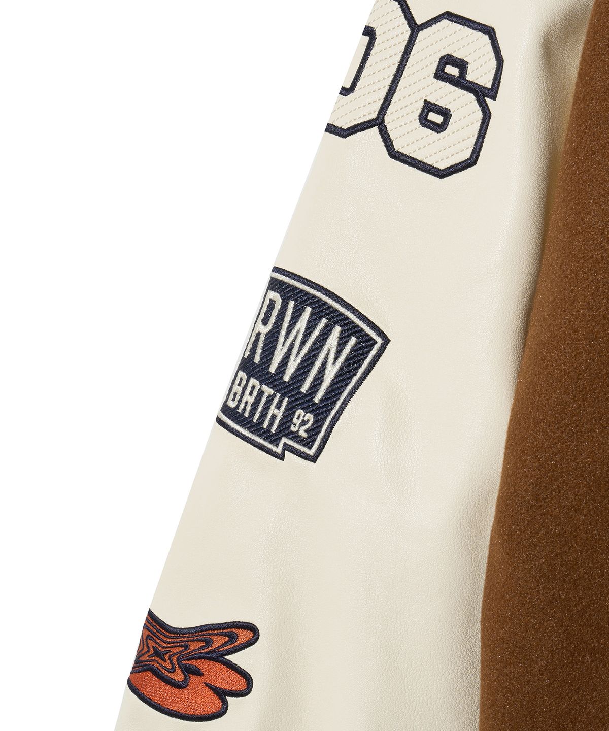 브라운브레스 키즈(BROWNBREATH KIDS) KIDS BB PATCHES VARSITY JACKET - BROWN