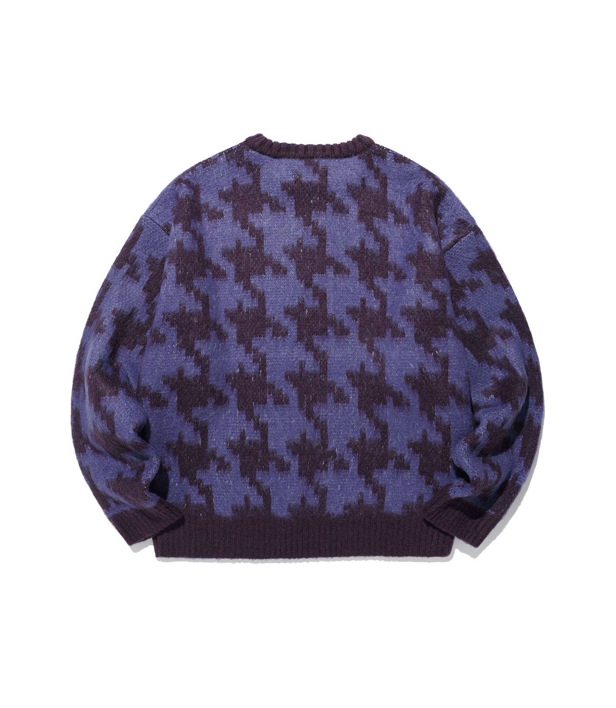 나이스고스트클럽(NICEGHOSTCLUB) HOUNDSTOOTH DEVIL ROSE KNIT_PURPLE(NG2FFUK600A)
