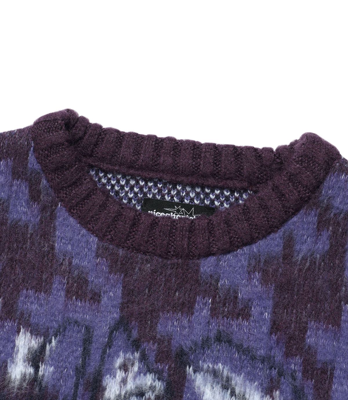 나이스고스트클럽(NICEGHOSTCLUB) HOUNDSTOOTH DEVIL ROSE KNIT_PURPLE(NG2FFUK600A)