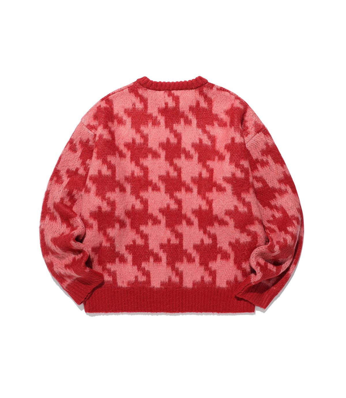 나이스고스트클럽(NICEGHOSTCLUB) HOUNDSTOOTH DEVIL ROSE KNIT_PINK(NG2FFUK600A)