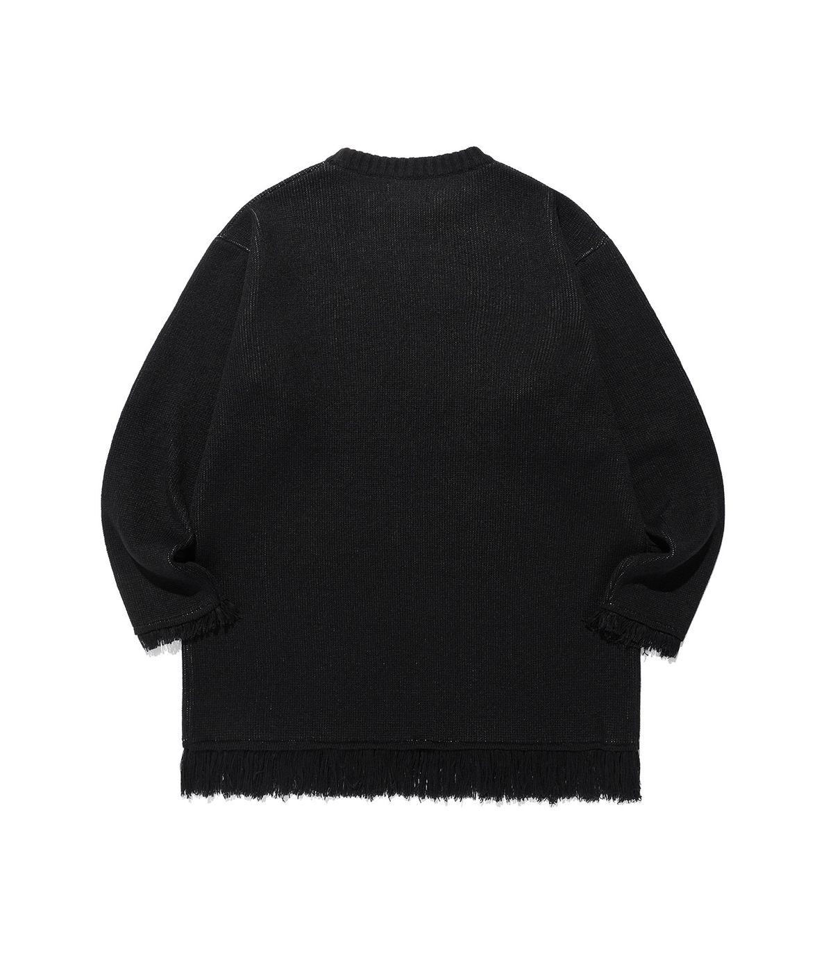 나이스고스트클럽(NICEGHOSTCLUB) GIRL GANG EYES FRINGED KNIT_BLACK(NG2FFUK602A)