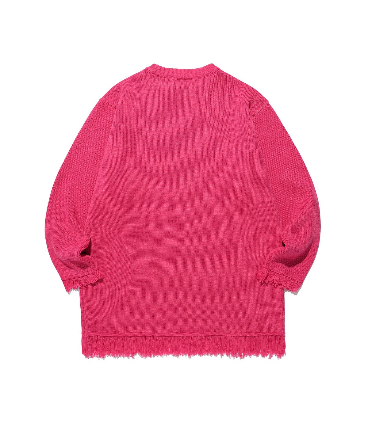 나이스고스트클럽(NICEGHOSTCLUB) GIRL GANG EYES FRINGED KNIT_PINK(NG2FFUK602A)