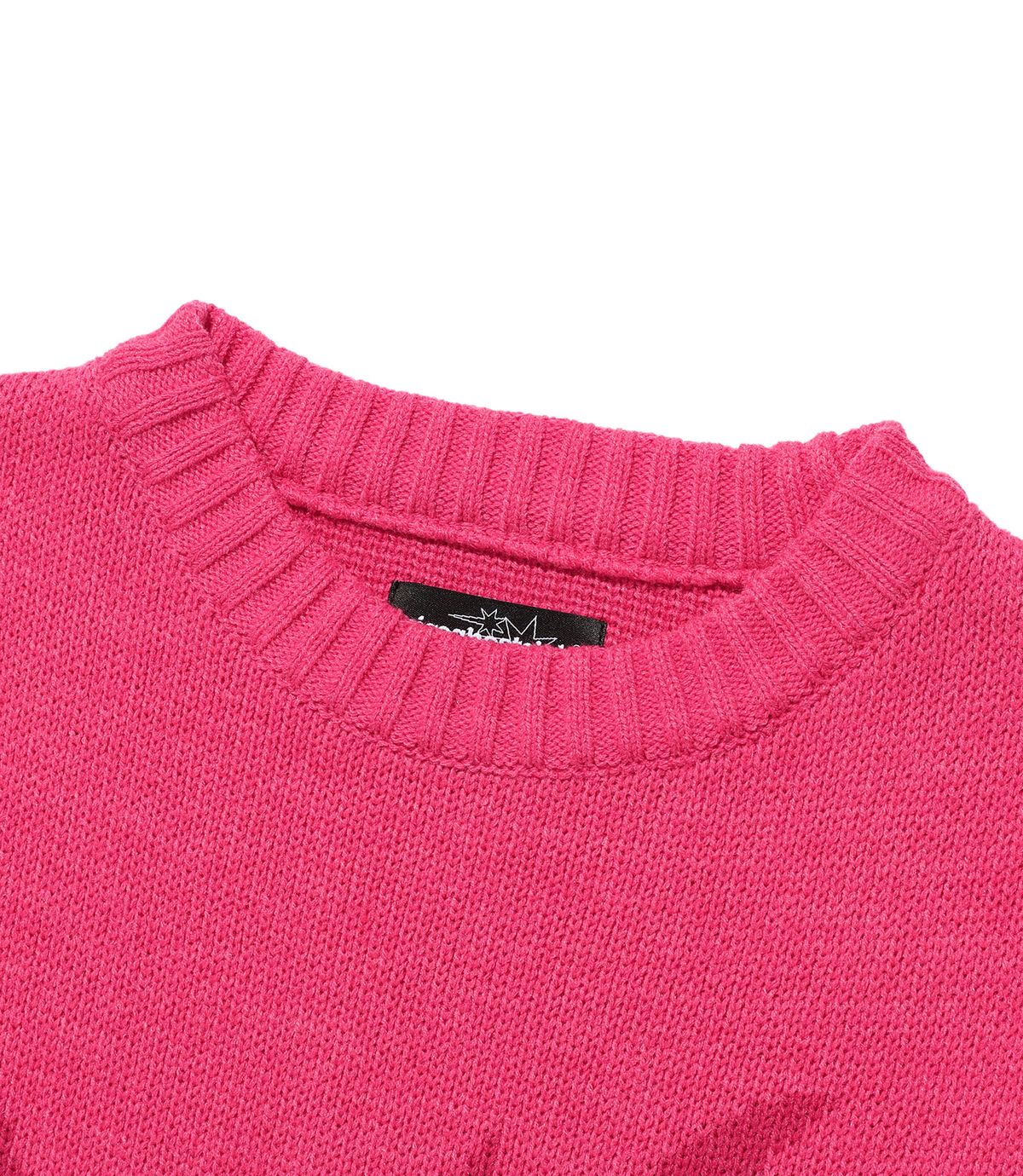 나이스고스트클럽(NICEGHOSTCLUB) GIRL GANG EYES FRINGED KNIT_PINK(NG2FFUK602A)