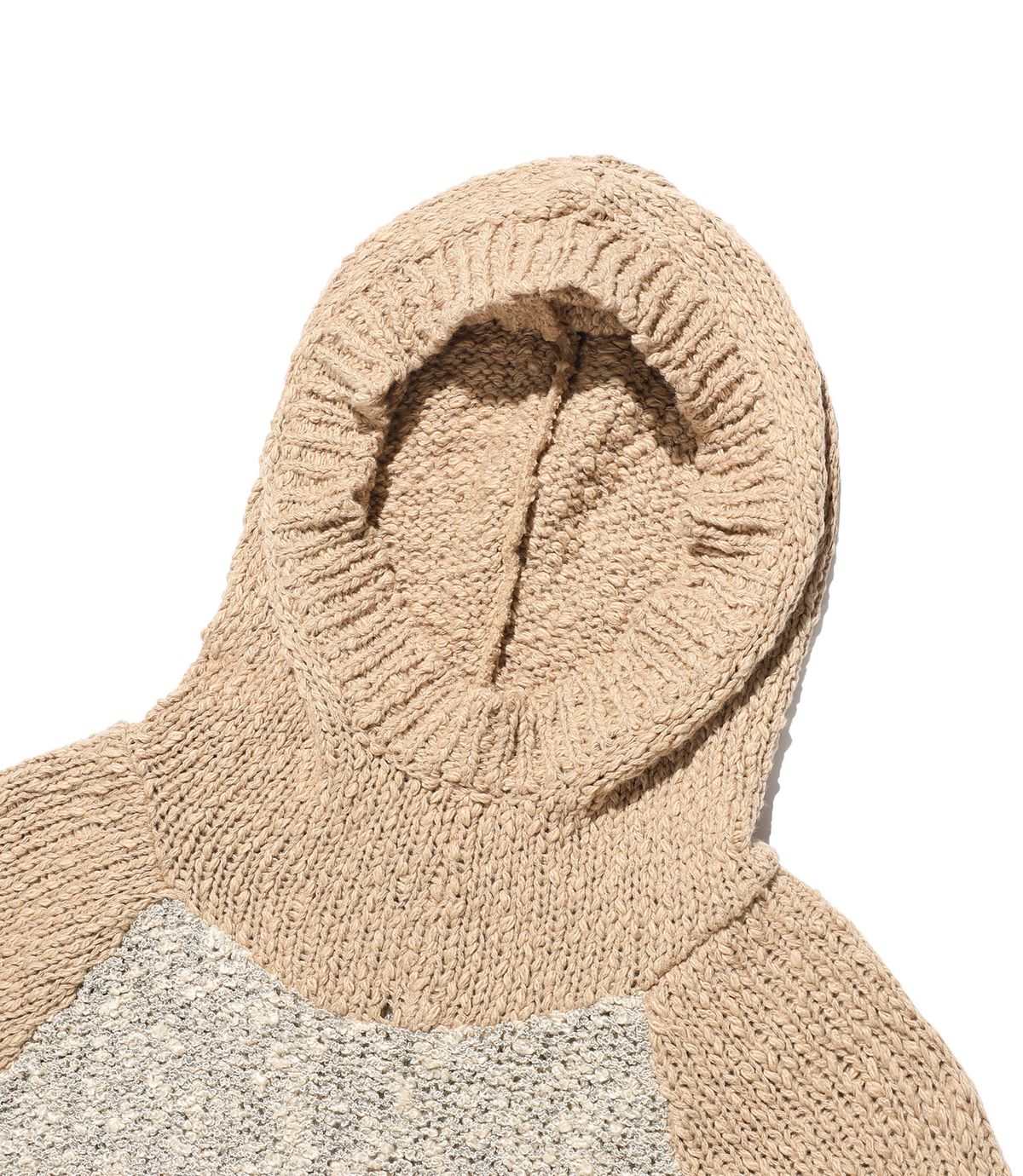 나이스고스트클럽(NICEGHOSTCLUB) DRESS HOODIE KNIT_BEIGE(NG2FFUK691A)
