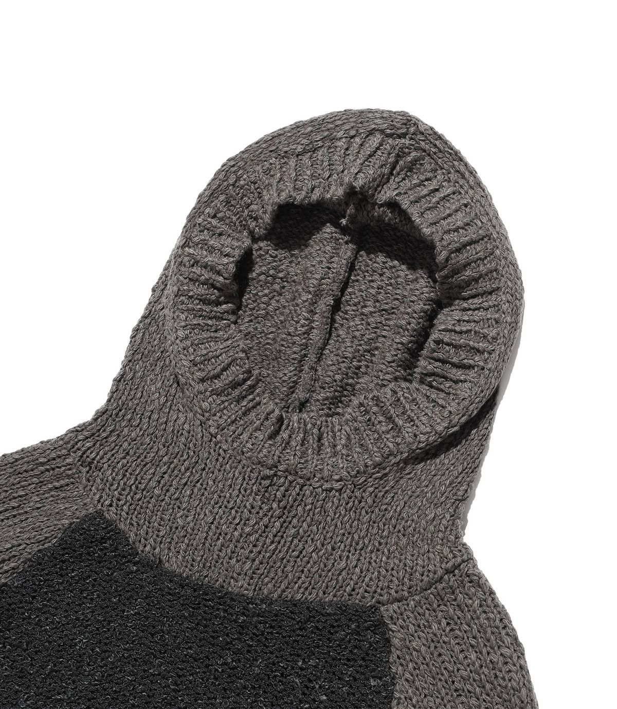 나이스고스트클럽(NICEGHOSTCLUB) DRESS HOODIE KNIT_CHARCOAL(NG2FFUK691A)