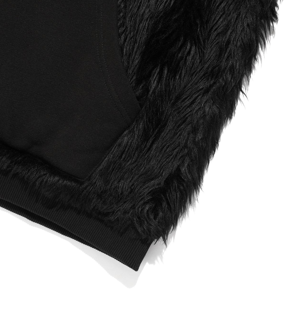 나이스고스트클럽(NICEGHOSTCLUB) FUR YETI HOODIE ZIP UP_BLACK(NG2FFUM490A)