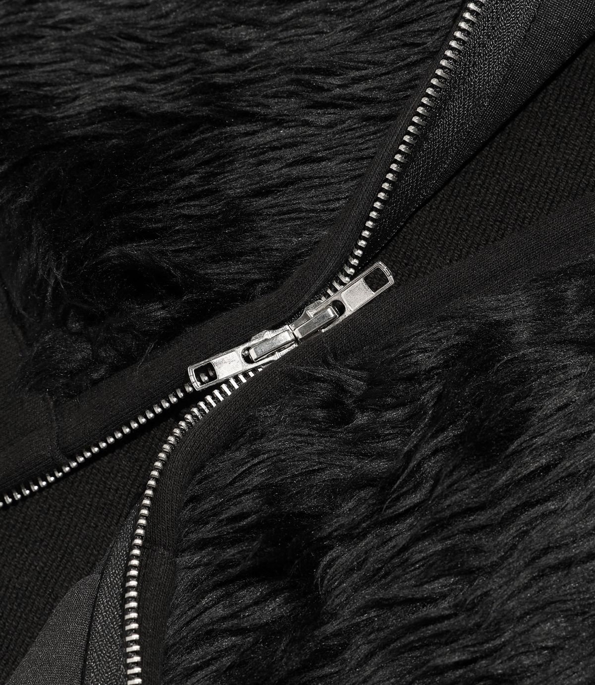 나이스고스트클럽(NICEGHOSTCLUB) FUR YETI HOODIE ZIP UP_BLACK(NG2FFUM490A)