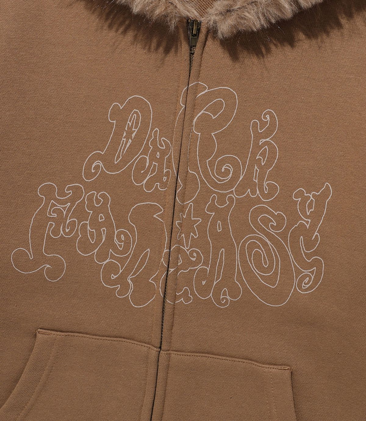 나이스고스트클럽(NICEGHOSTCLUB) DARK FANTASY FUR HOODIE ZIP UP_BROWN(NG2FFUM491A)
