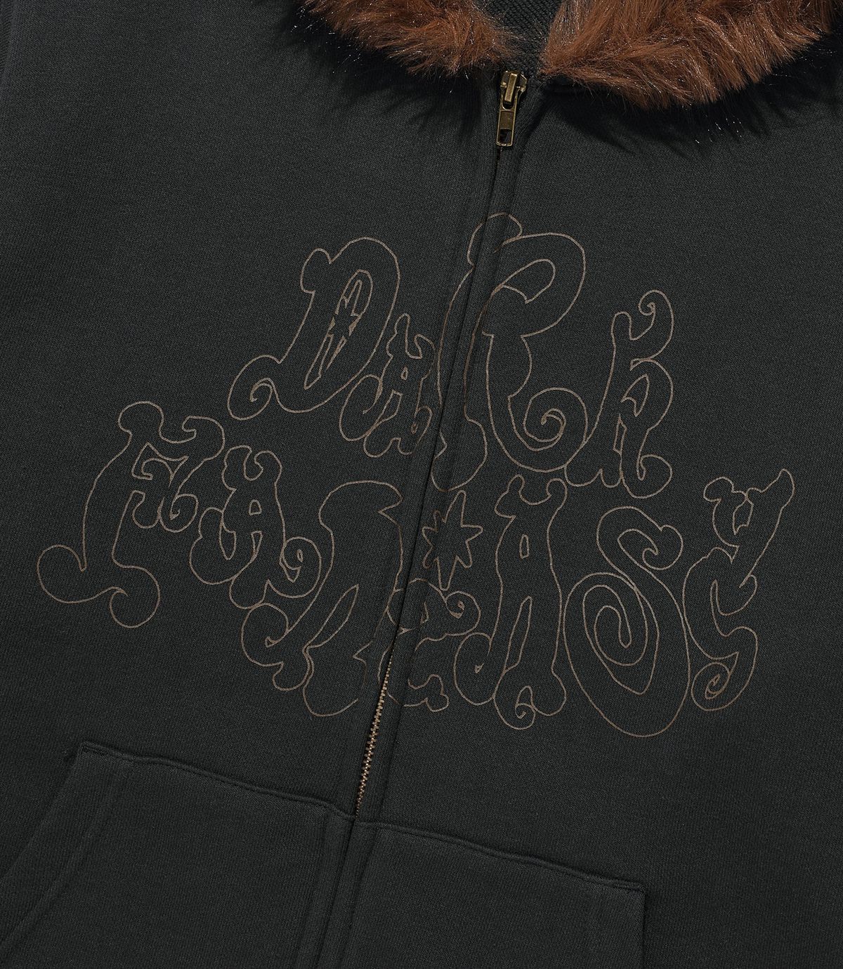 나이스고스트클럽(NICEGHOSTCLUB) DARK FANTASY FUR HOODIE ZIP UP_BLACK(NG2FFUM491A)