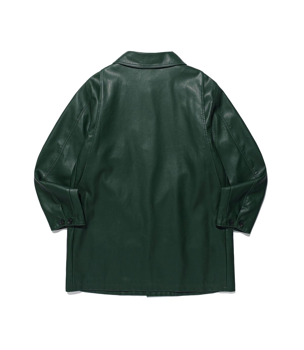 나이스고스트클럽(NICEGHOSTCLUB) PU LEATHER WORK CAR COAT_GREEN(NG2FFUB840A)