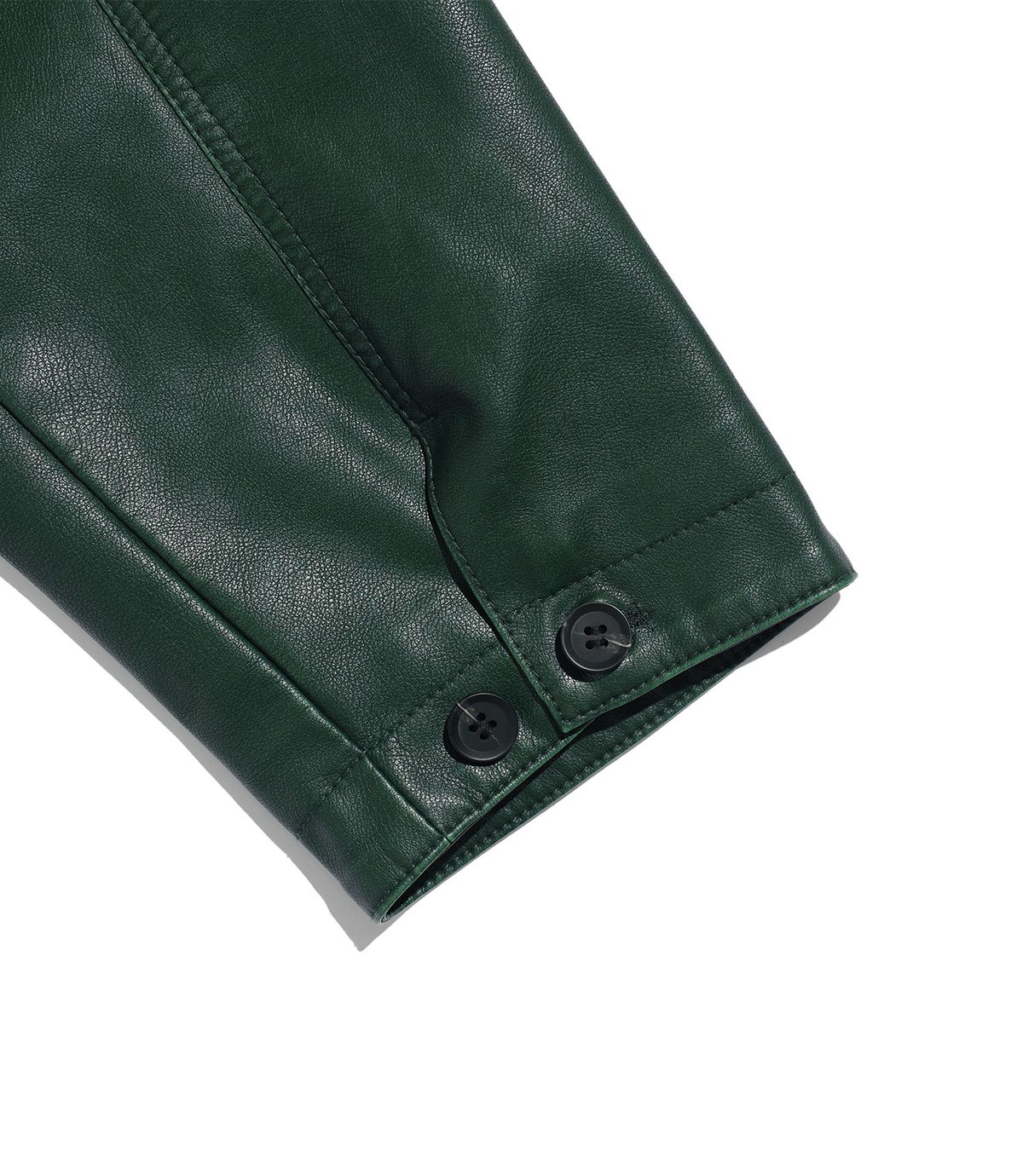 나이스고스트클럽(NICEGHOSTCLUB) PU LEATHER WORK CAR COAT_GREEN(NG2FFUB840A)