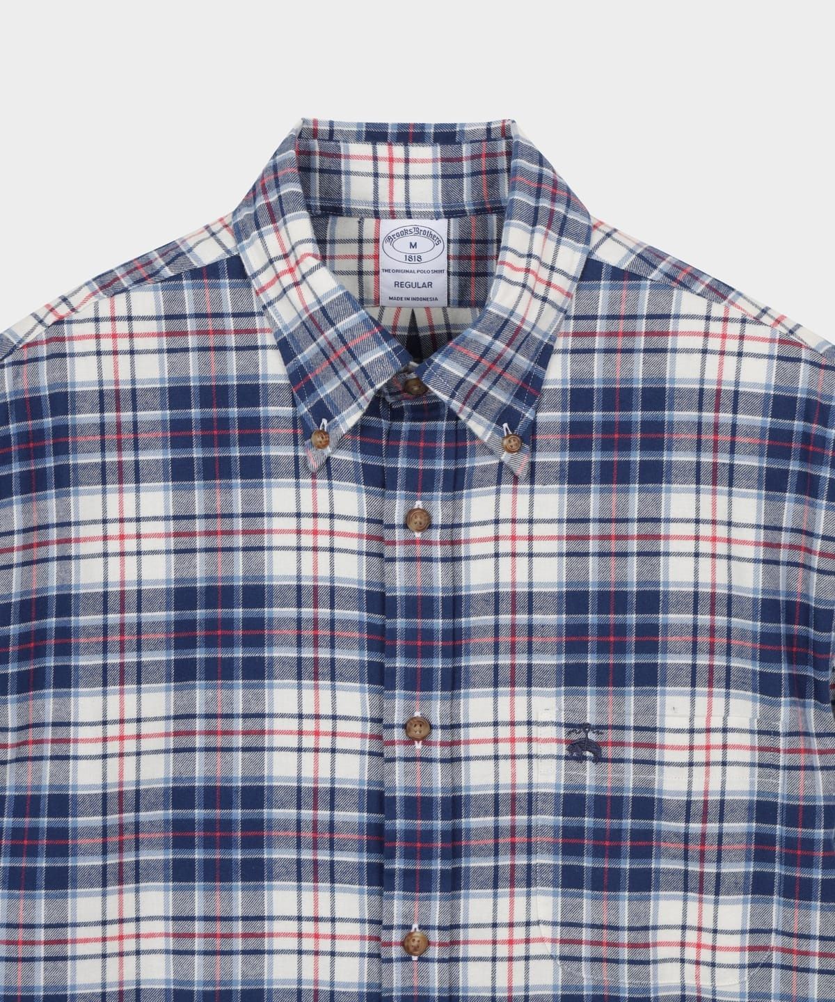 브룩스 브라더스(BROOKS BROTHERS) 플란넬 체크 셔츠 (아이보리) (BBTHMFF401)