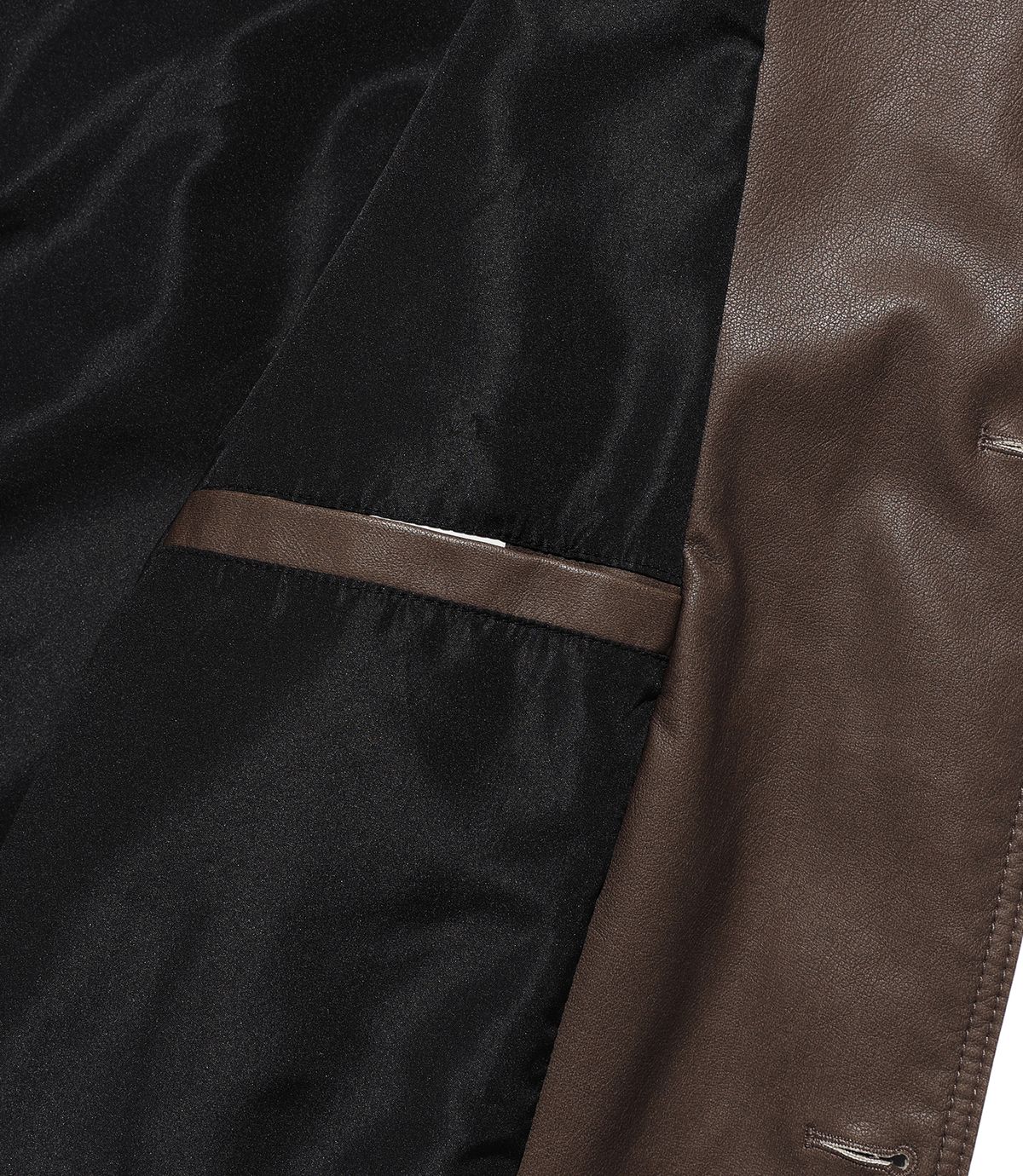 나이스고스트클럽(NICEGHOSTCLUB) PU LEATHER WORK CAR COAT_BROWN(NG2FFUB840A)