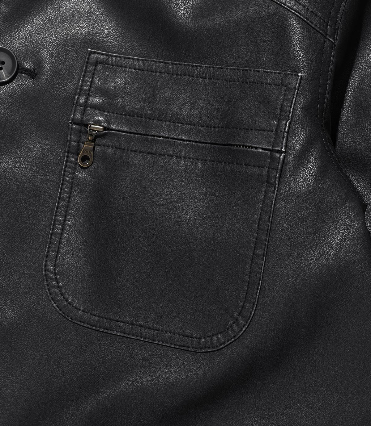 나이스고스트클럽(NICEGHOSTCLUB) PU LEATHER WORK CAR COAT_BLACK(NG2FFUB840A)