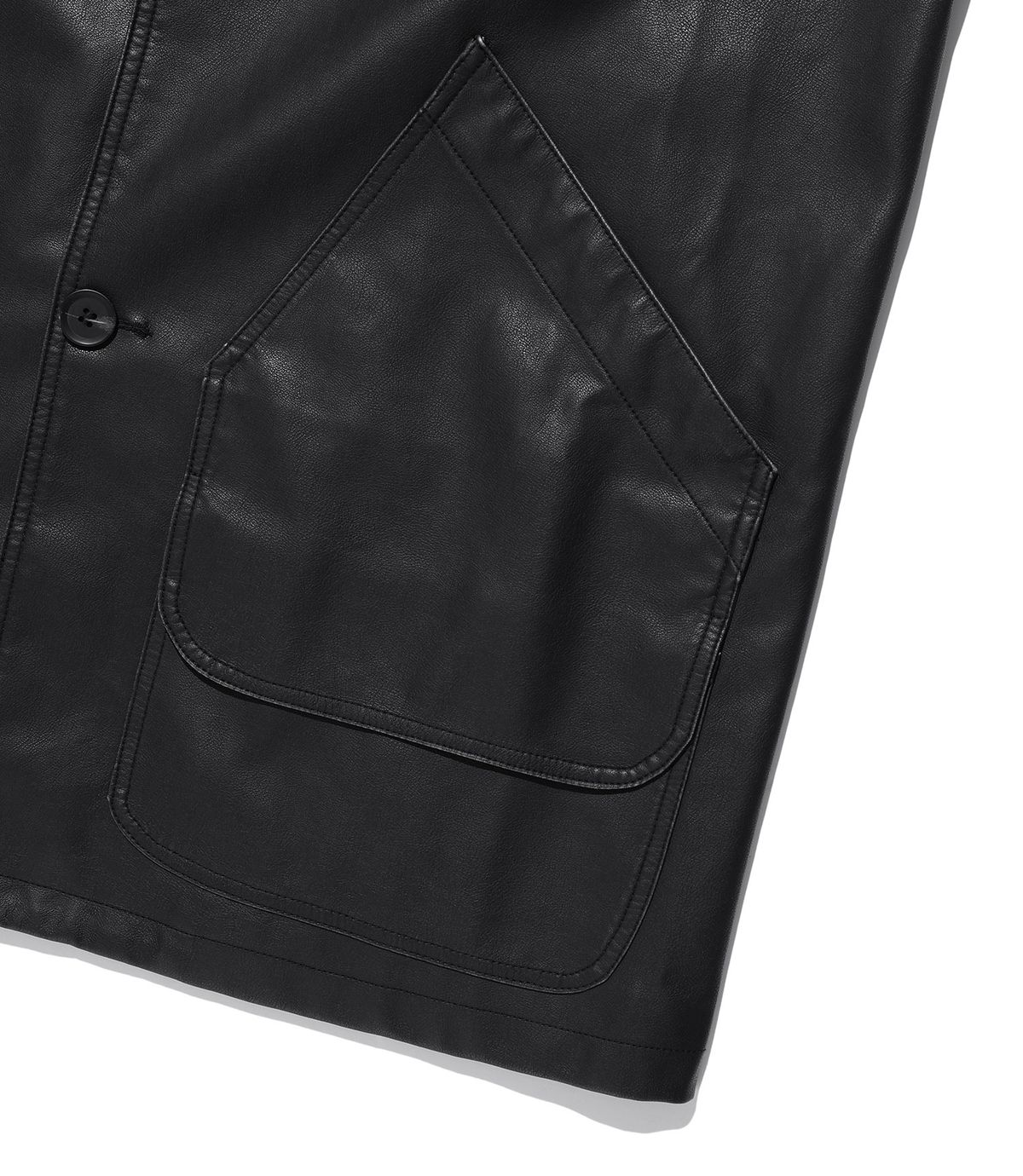 나이스고스트클럽(NICEGHOSTCLUB) PU LEATHER WORK CAR COAT_BLACK(NG2FFUB840A)