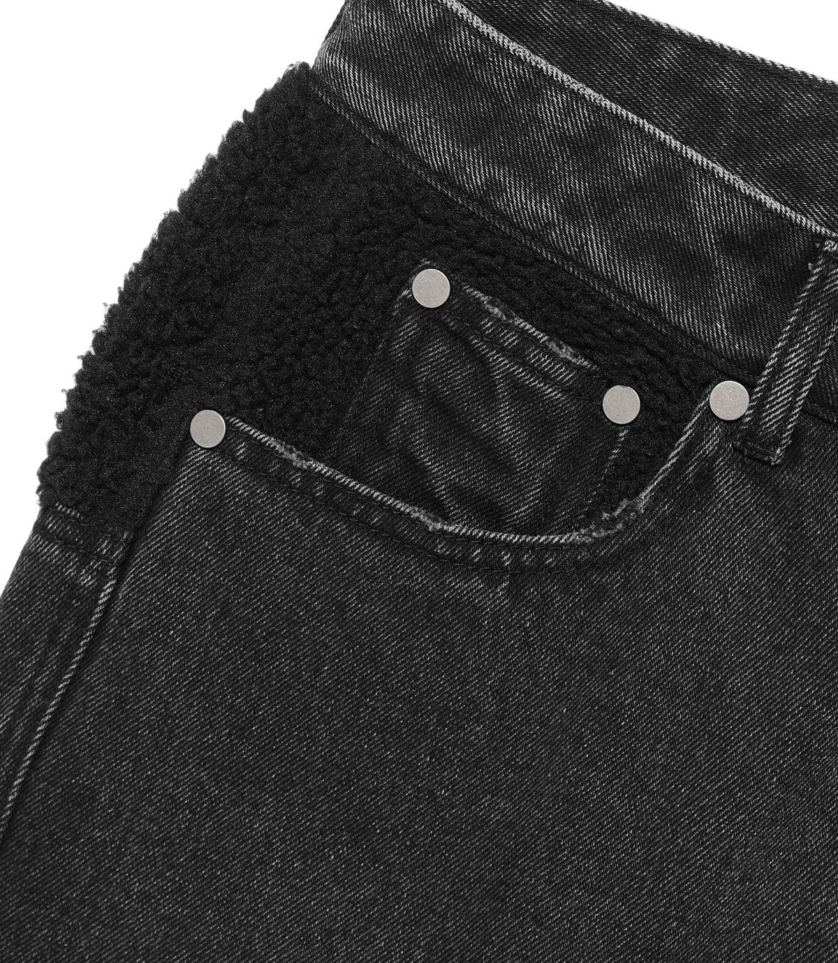 나이스고스트클럽(NICEGHOSTCLUB) SHERPA BIG POCKET JEANS_BLACK(NG2FFUD111A)