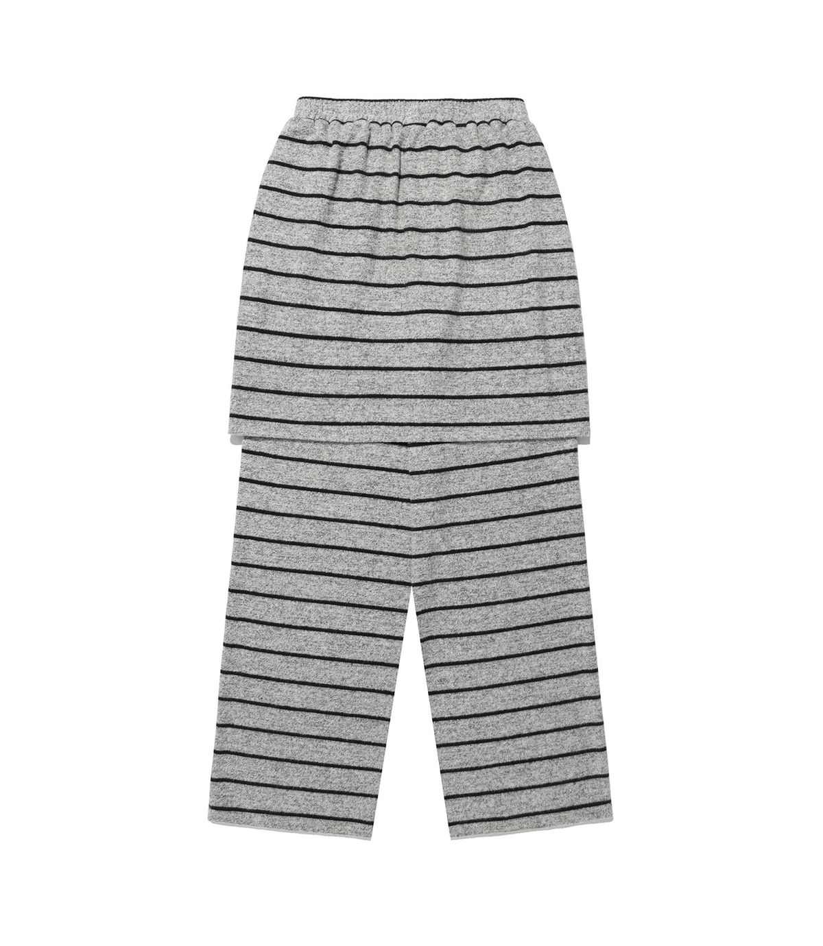 나이스고스트클럽(NICEGHOSTCLUB) STRIPE LAYERED SKIRT PANTS_GREY(NG2FFUPA91A)