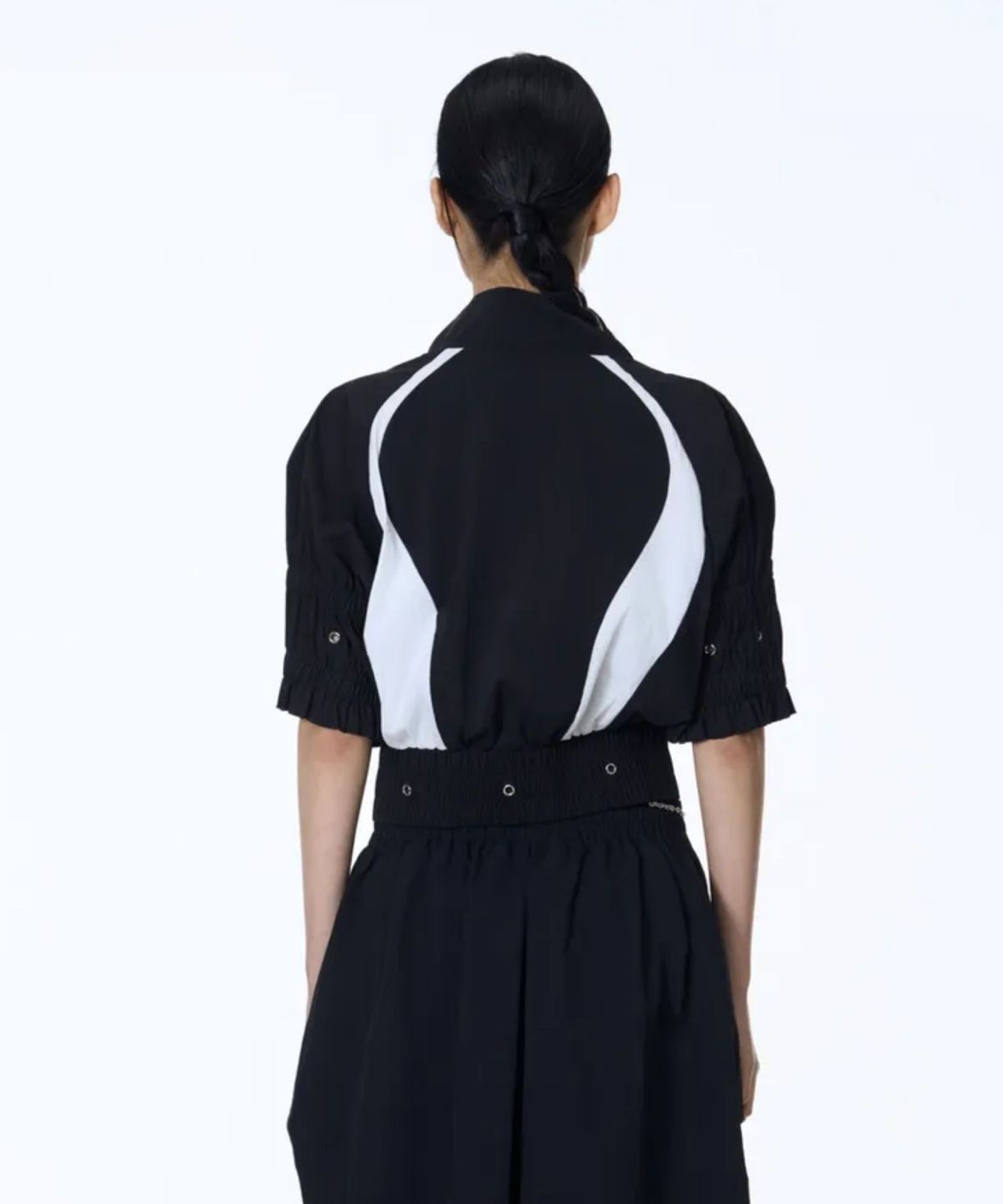 칠 하나 투 구육(71TO96) Goryeo Celadon Line Zip-up Jumper (Black)