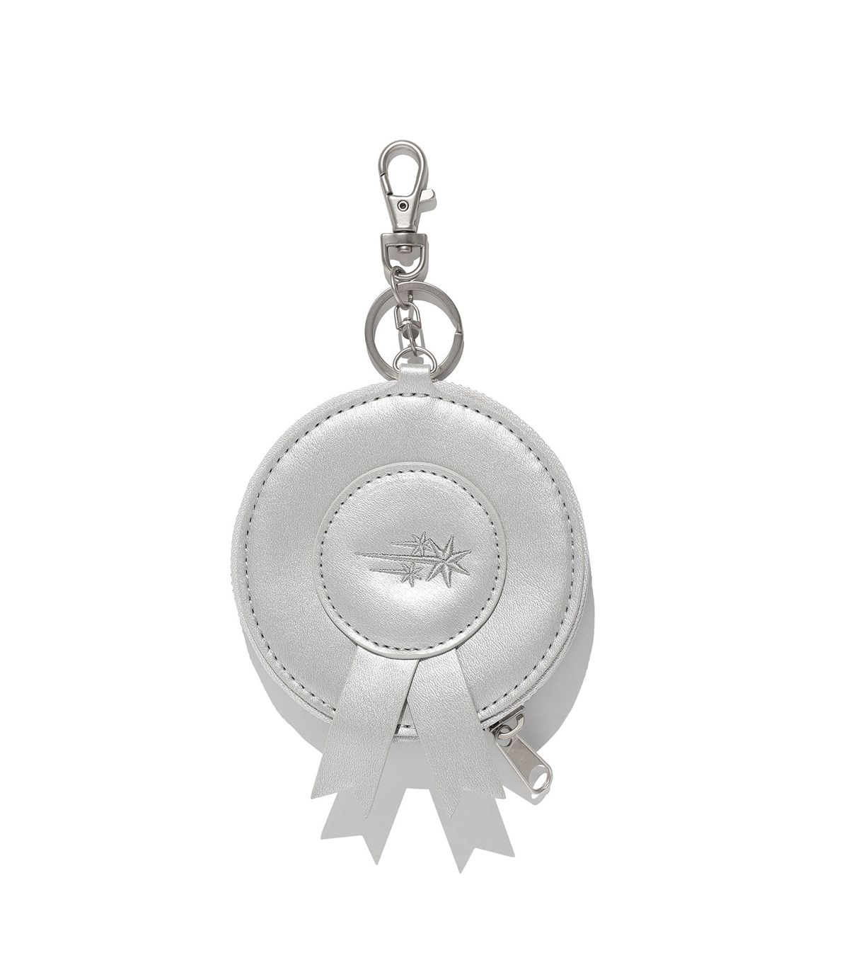 나이스고스트클럽(NICEGHOSTCLUB) RIBBON COCKADE CARD PURSE_SILVER(NG2FFUAB60A)