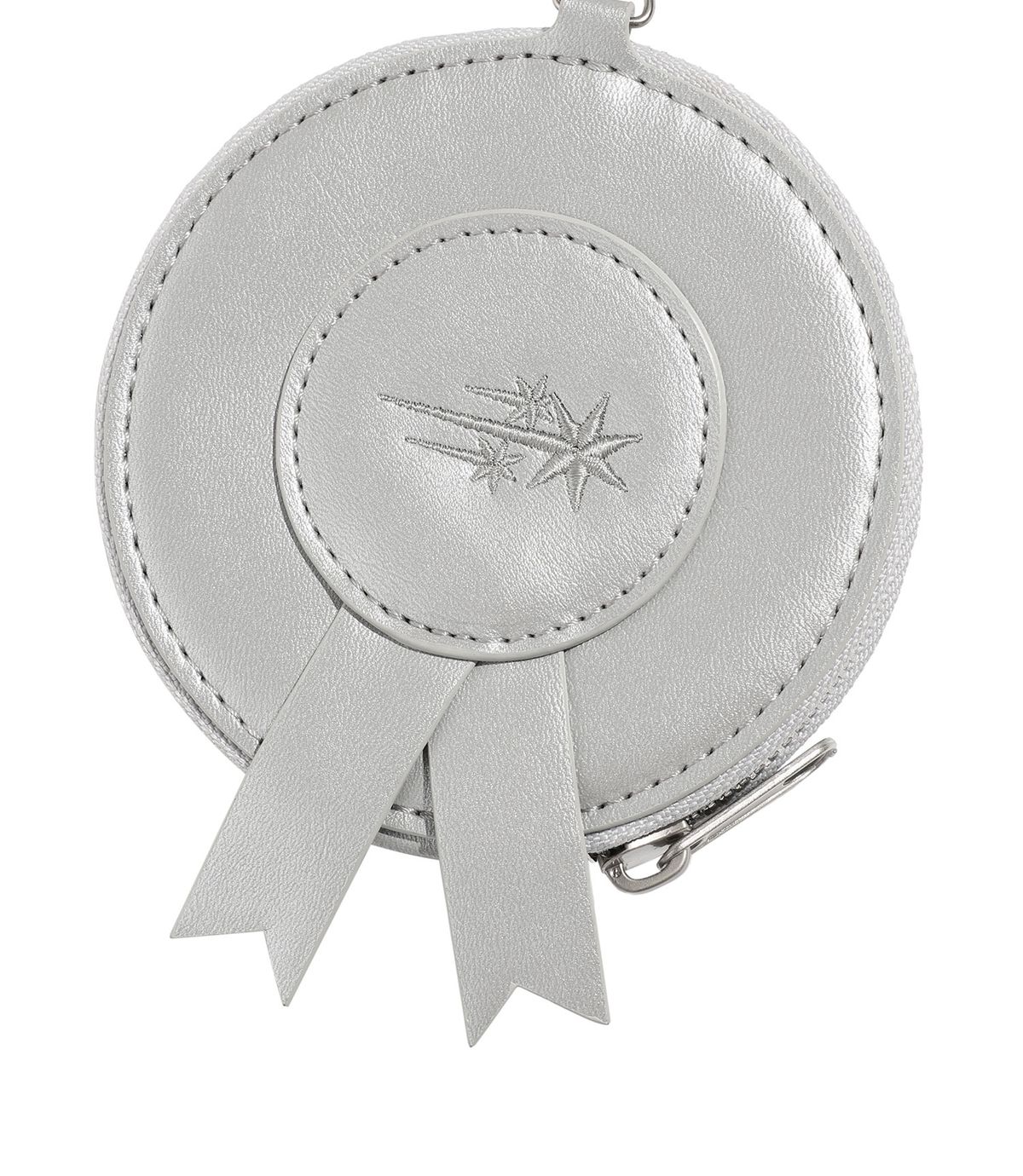나이스고스트클럽(NICEGHOSTCLUB) RIBBON COCKADE CARD PURSE_SILVER(NG2FFUAB60A)