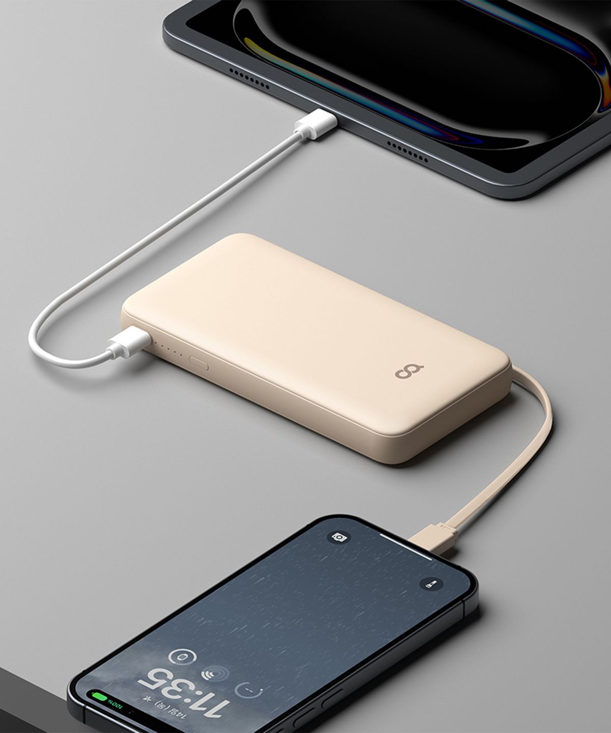 오아(OA) 퀵롤 고속충전 일체형 보조배터리 10000mAh 여행용 기내반입