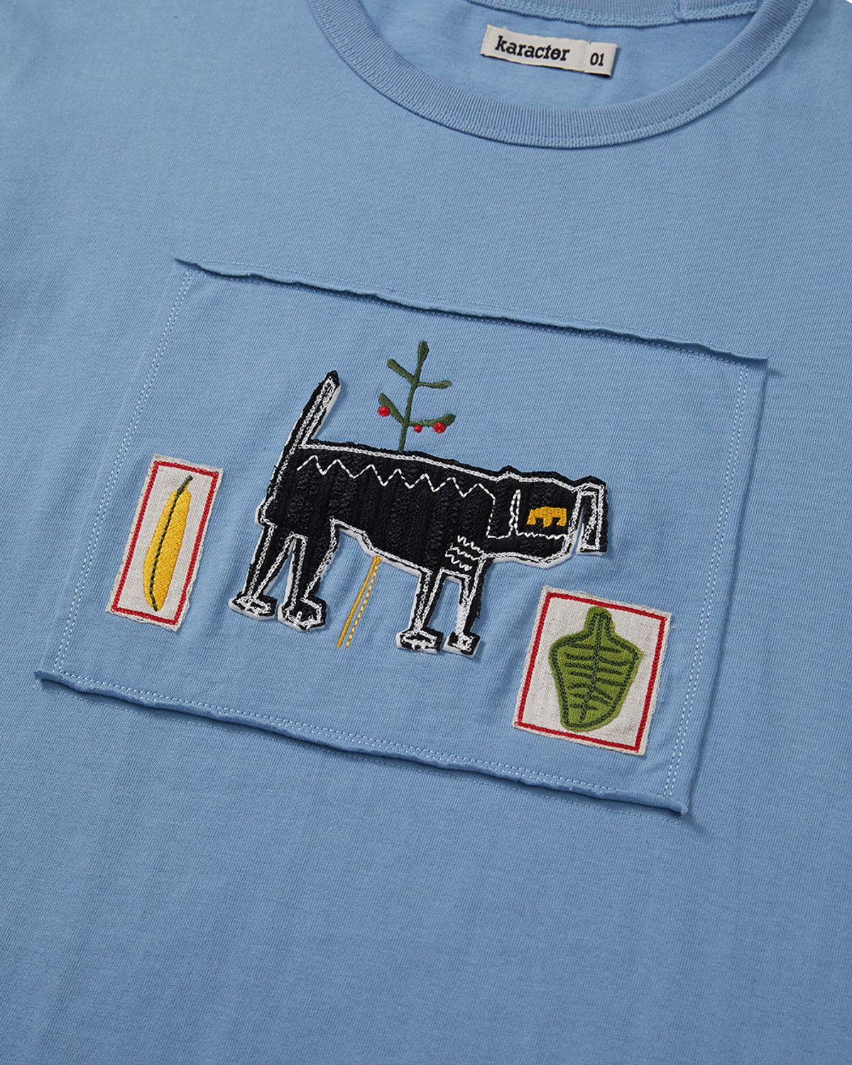카락터(KARACTOR) Freak half T-shirts / Sky blue