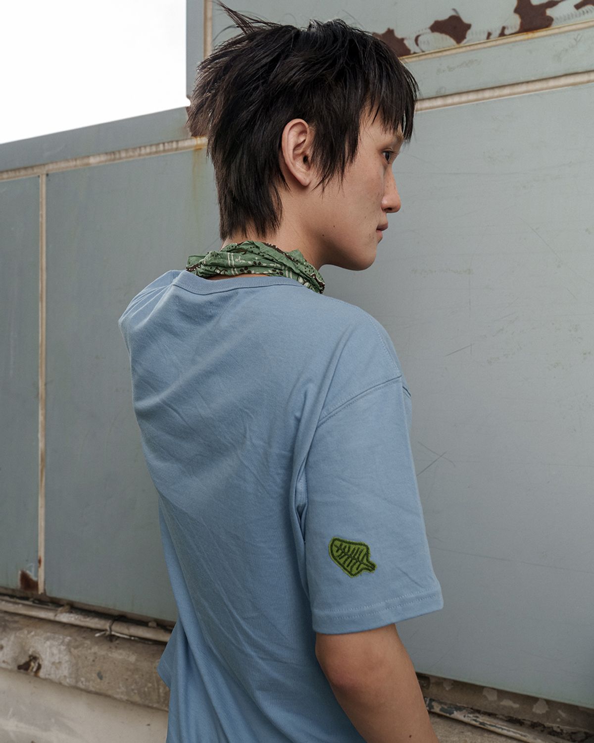 카락터(KARACTOR) Freak half T-shirts / Sky blue