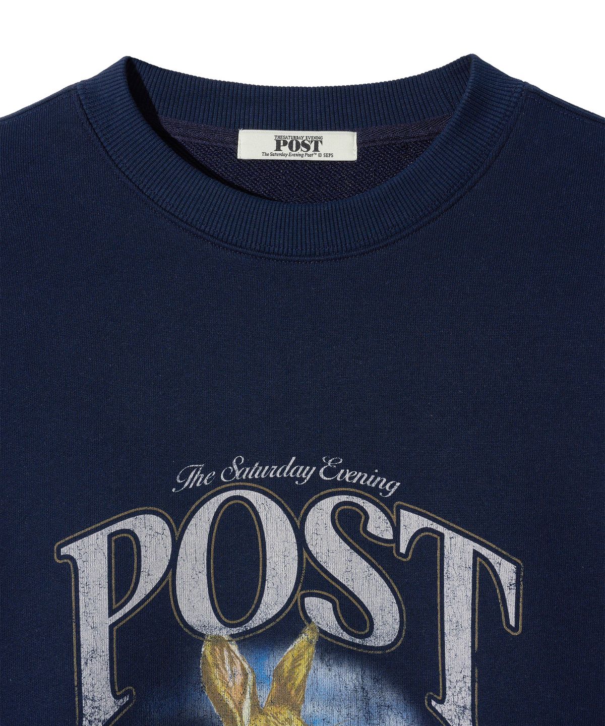 더 새터데이 이브닝 포스트(THE SATURDAY EVENING POST) Rabbit Graphic Sweat Shirt Navy