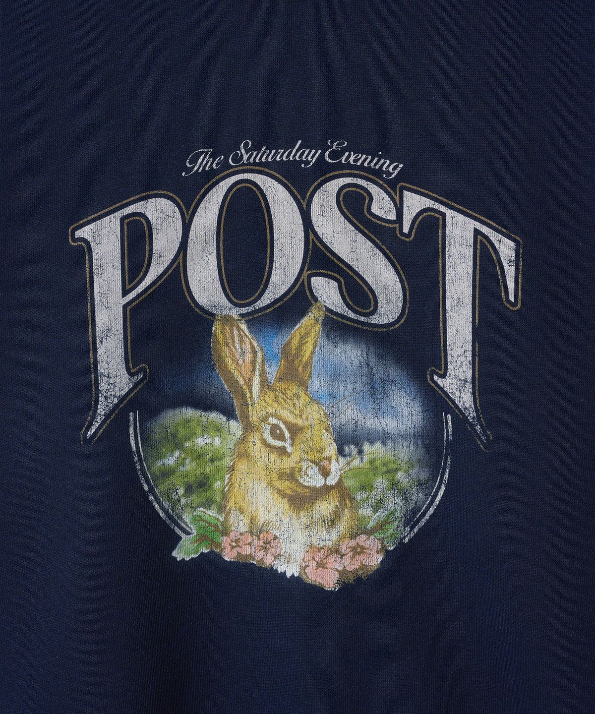 더 새터데이 이브닝 포스트(THE SATURDAY EVENING POST) Rabbit Graphic Sweat Shirt Navy